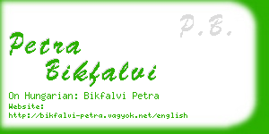 petra bikfalvi business card